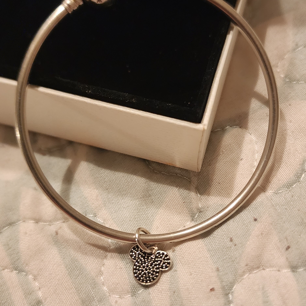 Silver Charm Bangle Bracelet